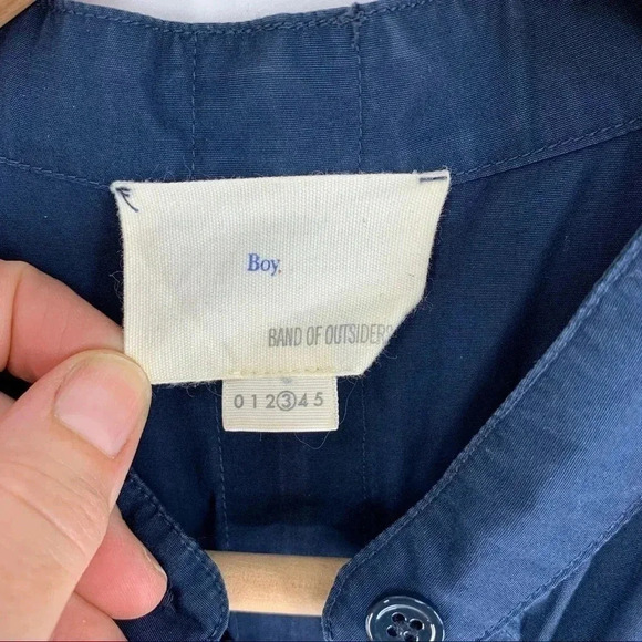 Band of Outsiders Navy Shirt Dress - Picture 3 of 9